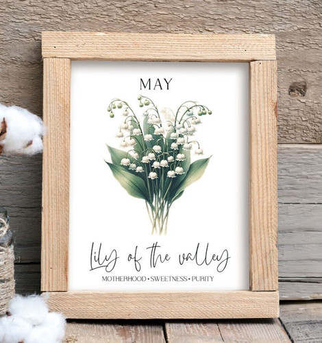 Birth month flower art - flower, print